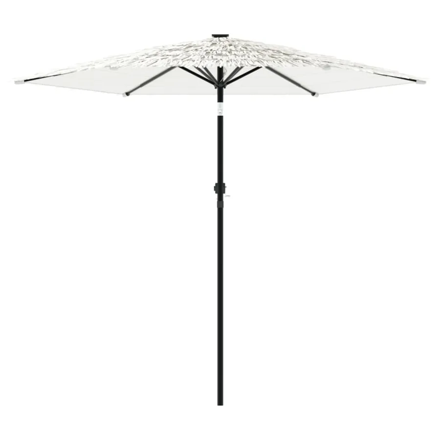 Parasol de jardin avec mât en acier blanc 223x223x213 cm - 4