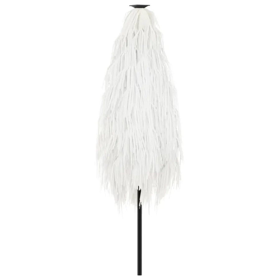 Parasol de jardin avec mât en acier blanc 223x223x213 cm - 6