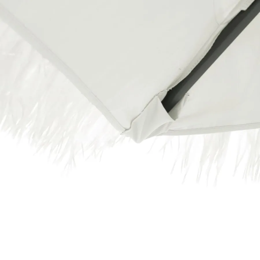 Parasol de jardin avec mât en acier blanc 223x223x213 cm - 7