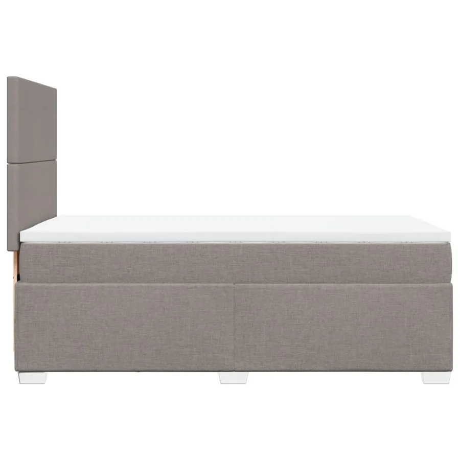 Sommier à lattes de lit avec matelas Taupe 100x200 cm Tissu - 9
