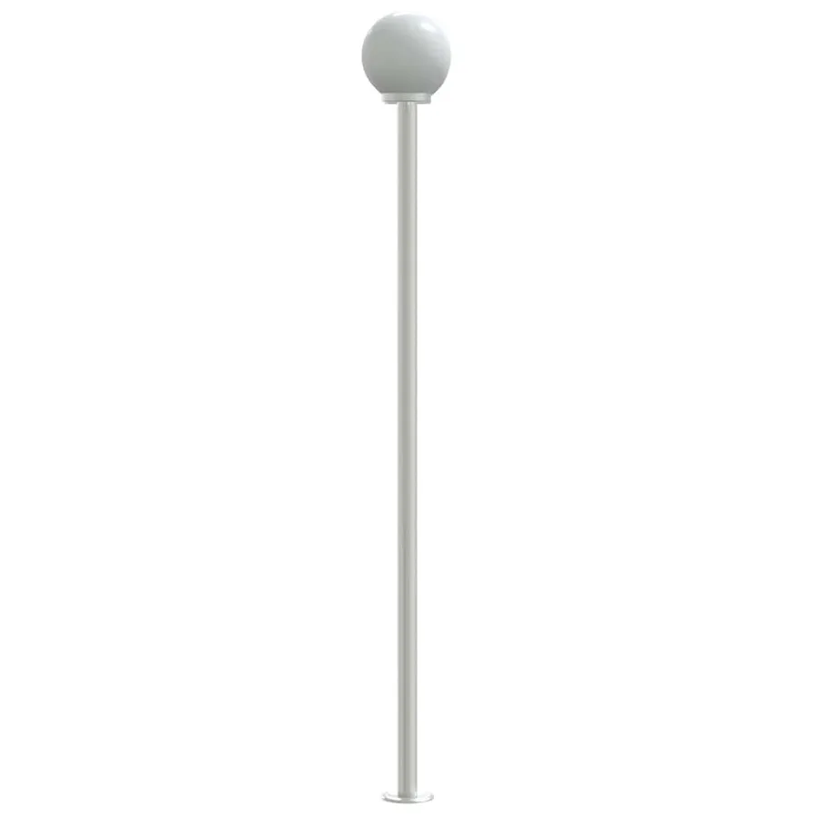 Lampadaires d'extérieur 3 pcs argenté 215 cm acier inoxydable - 5