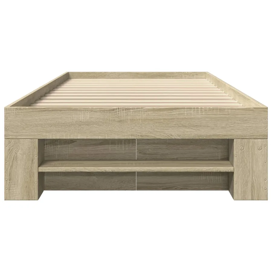 Cadre de lit sans matelas chêne sonoma 100x200 cm - 5