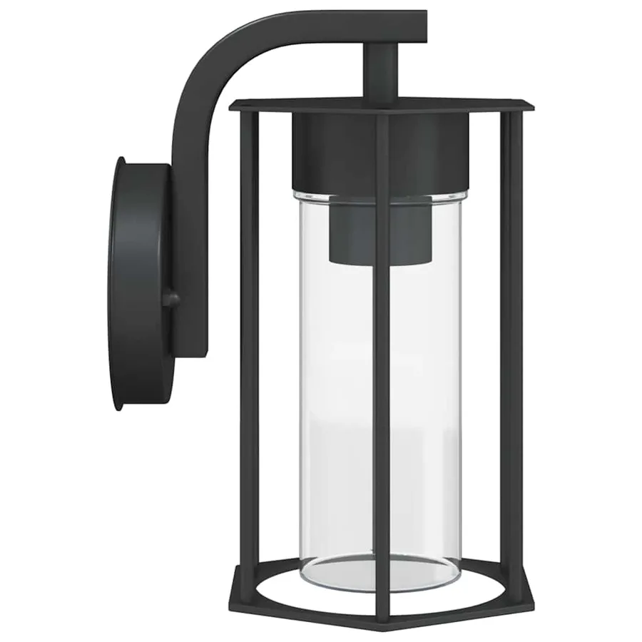 Applique murale d'extérieur noir acier inoxydable - 5