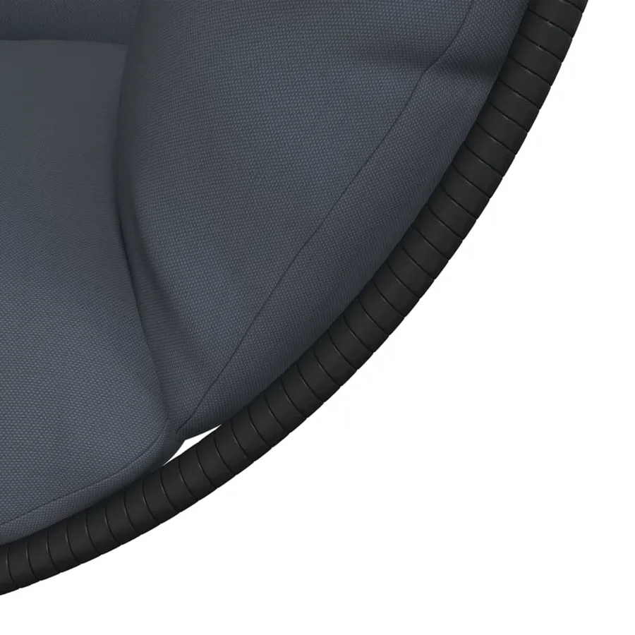 Chaise suspendue en forme d'œuf avec support anthracite - 7