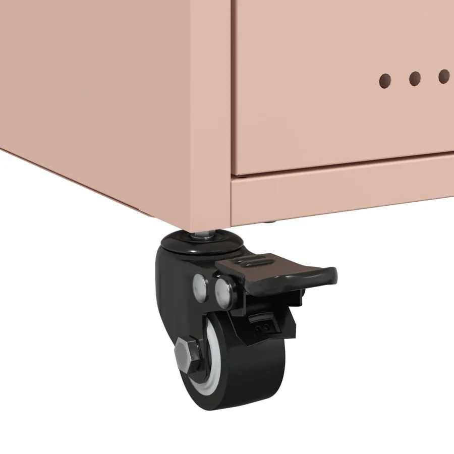Tables de chevet 2 pcs rose 36x39x43,5 cm acier - 11