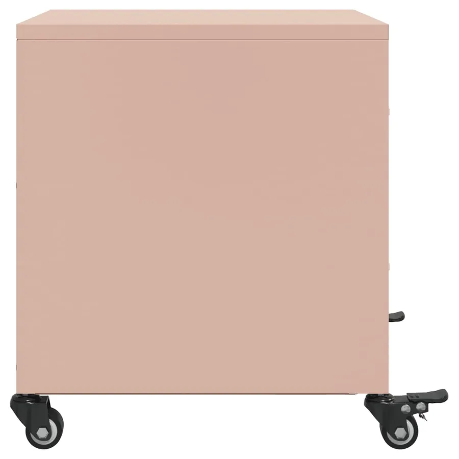 Tables de chevet 2 pcs rose 36x39x43,5 cm acier - 7