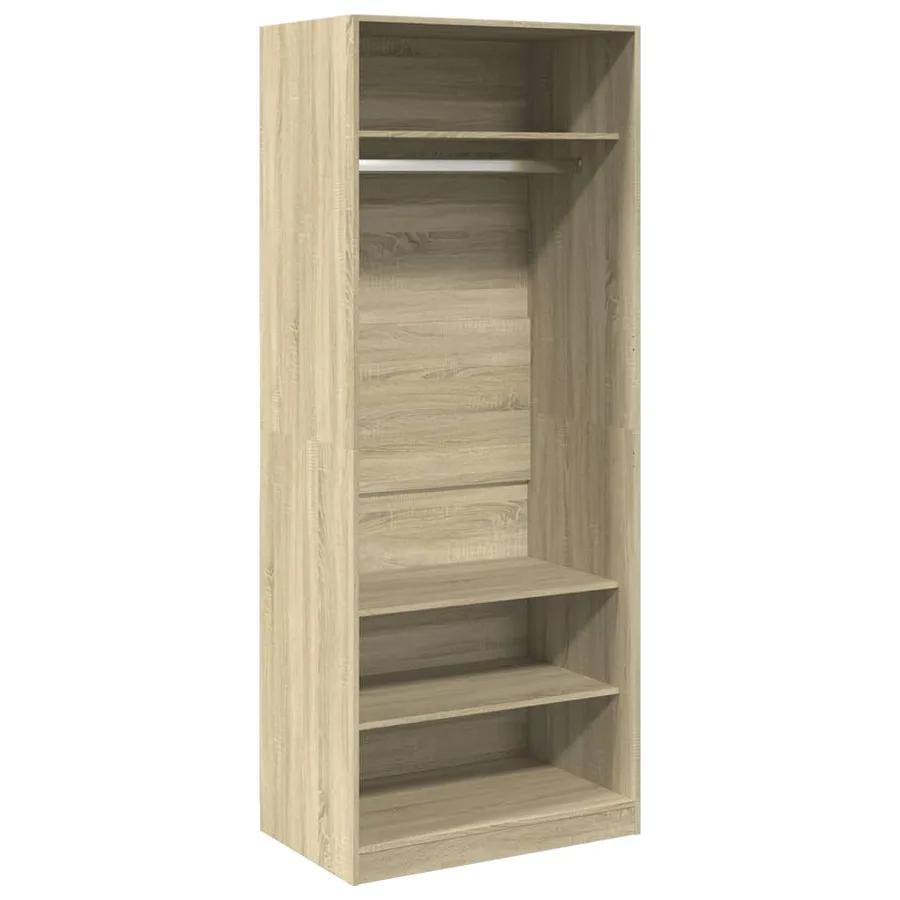 Garde-robe chêne sonoma 80x50x200 cm bois d'ingénierie - 2