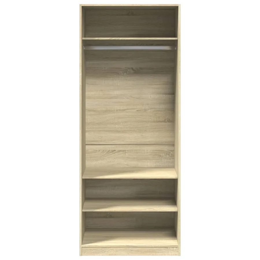 Garde-robe chêne sonoma 80x50x200 cm bois d'ingénierie - 4