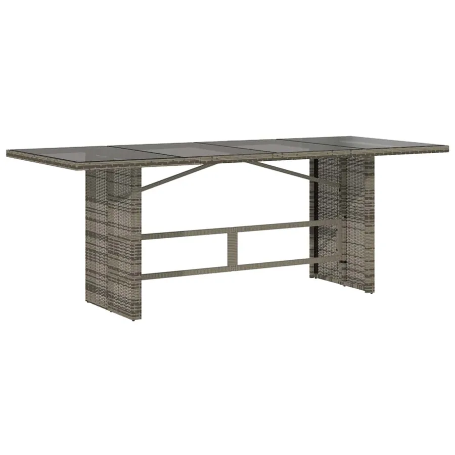 Ensemble à manger de jardin et coussins 7 pcs gris rotin - 3