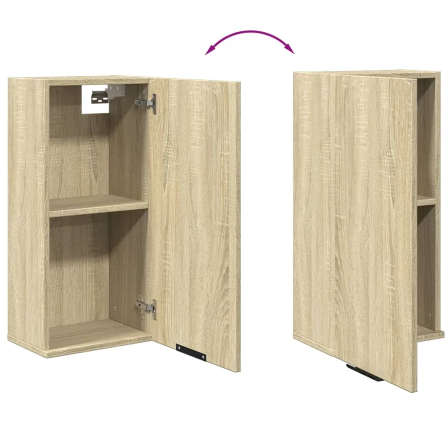 Armoire de salle de bain murale Chêne sonoma 32x20x67 cm - 9