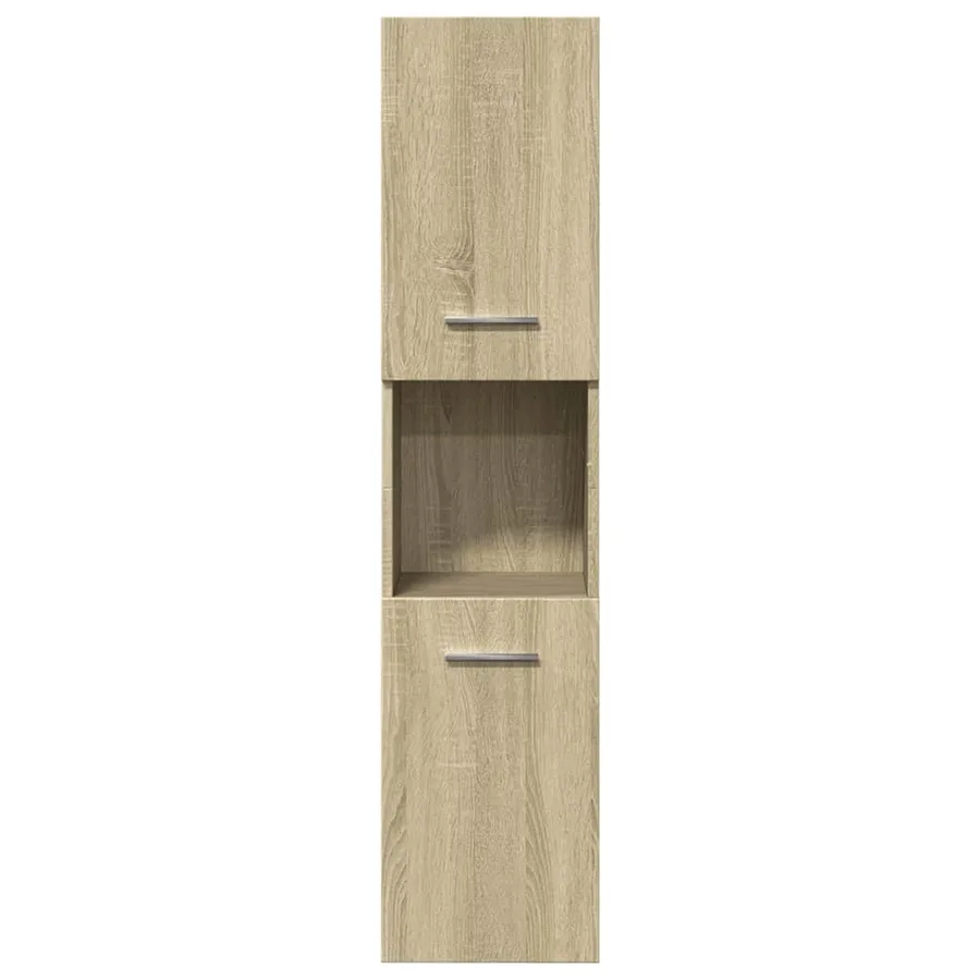 Armoire de salle de bain Chêne sonoma 30x30x130 cm Aggloméré - 5