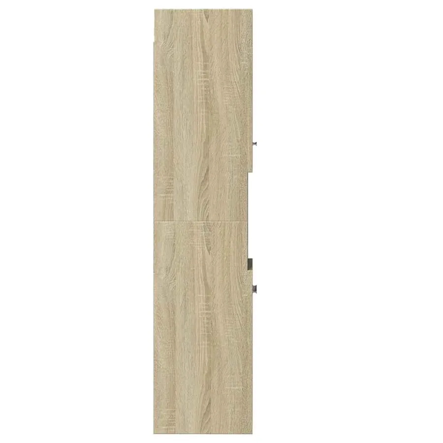 Armoire de salle de bain Chêne sonoma 30x30x130 cm Aggloméré - 7