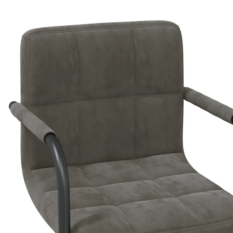 Chaises pivotantes à manger lot de 4 gris foncé velours - 8