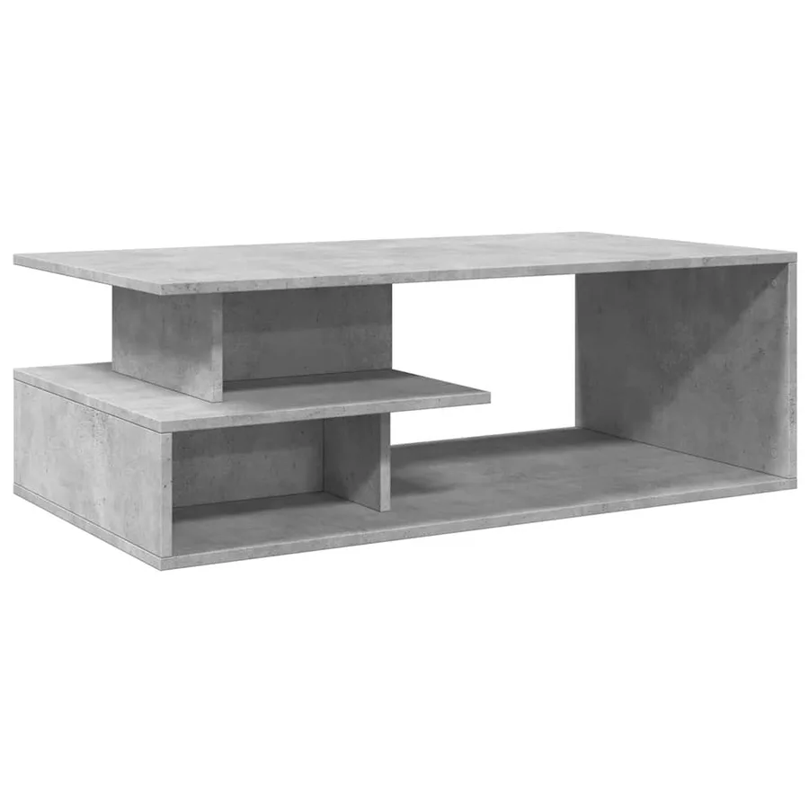 Table basse gris béton 102x55x35 cm bois d'ingénierie - 6