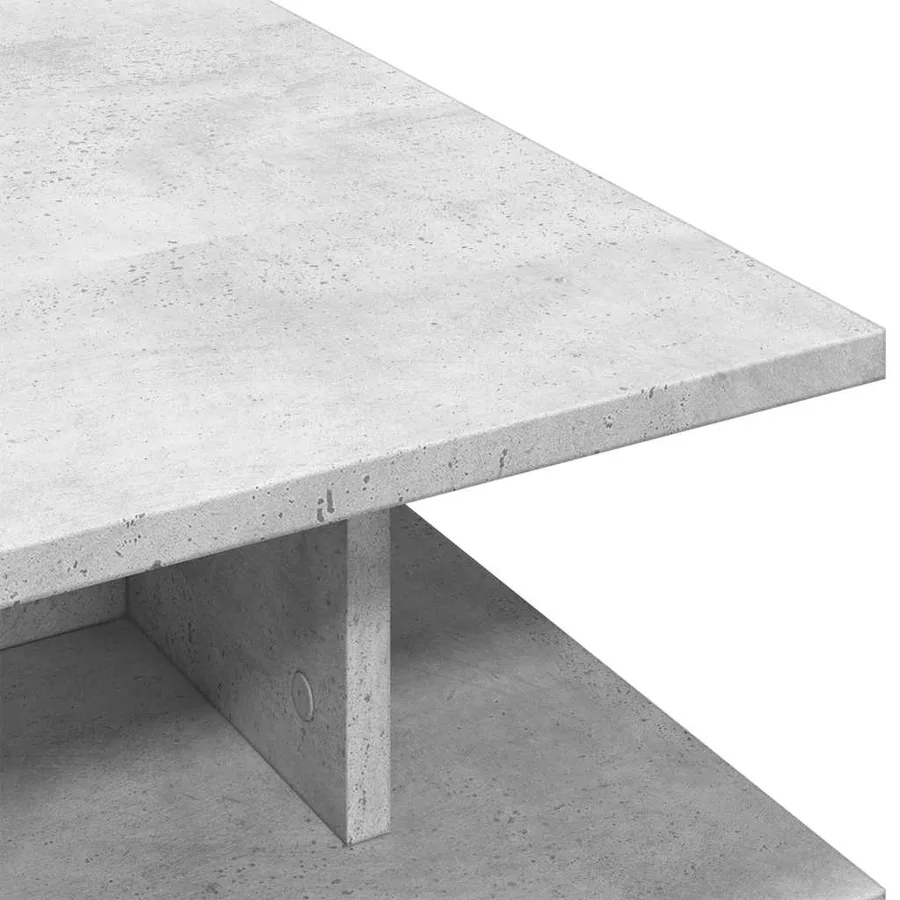 Table basse gris béton 102x55x35 cm bois d'ingénierie - 7
