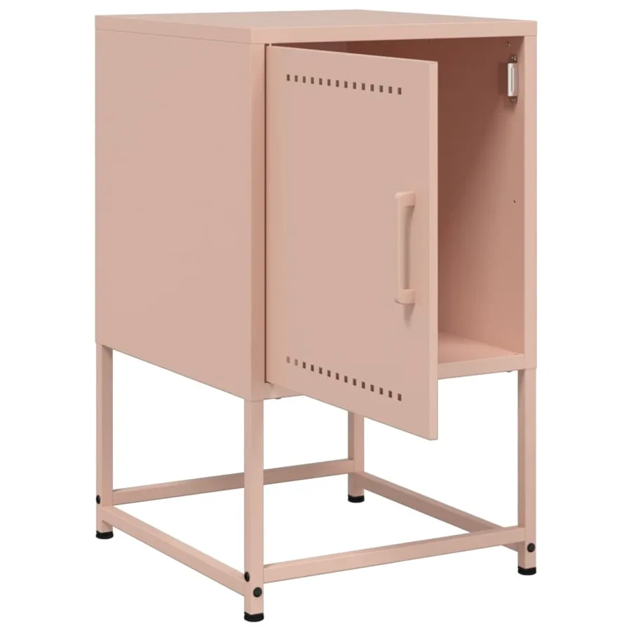 Tables de chevet 2 pcs rose 36x39x60,5 cm acier - 10