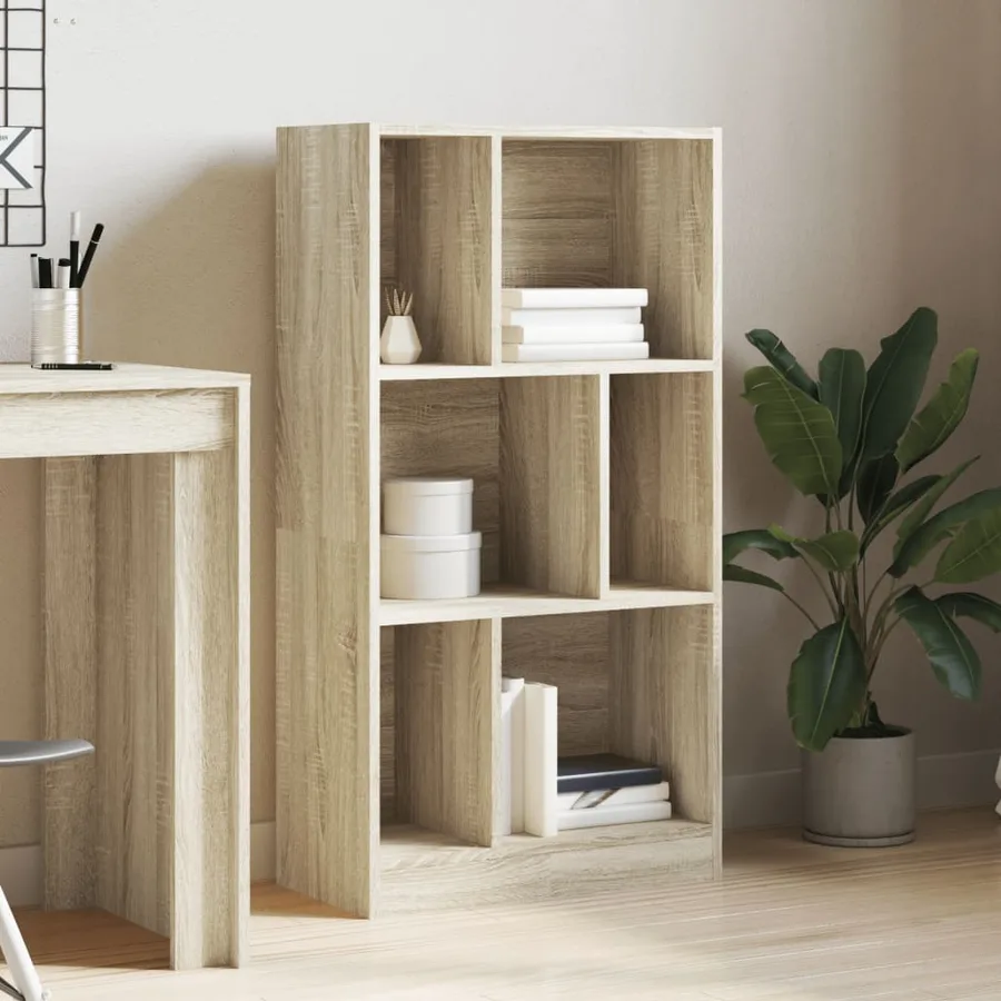 Bibliothèque chêne sonoma 57x28,5x107,5 cm bois d'ingénierie - 3