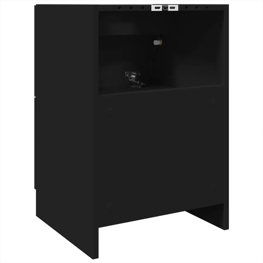 Armoire d'évier noir 40x37x59 cm bois d'ingénierie - 7