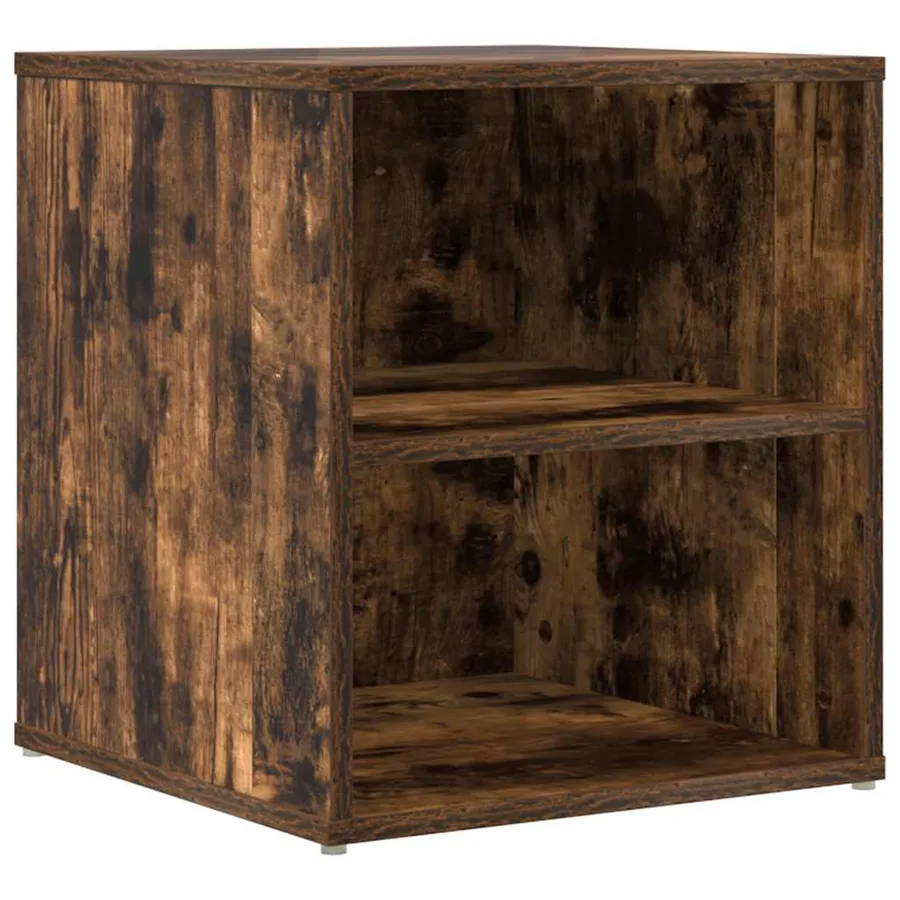 Armoire d'angle chêne fumé 160x40x45 cm bois d'ingénierie - 7