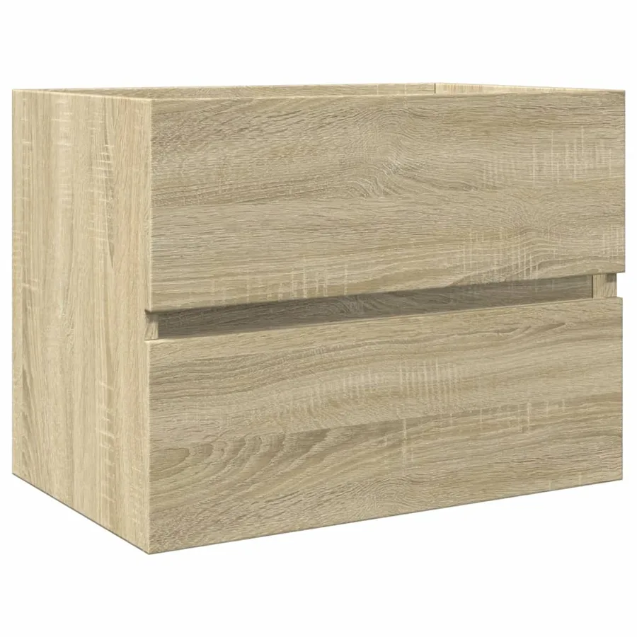 Ensemble de meubles de bain 2pcs céramique et bois d'ingénierie - 4