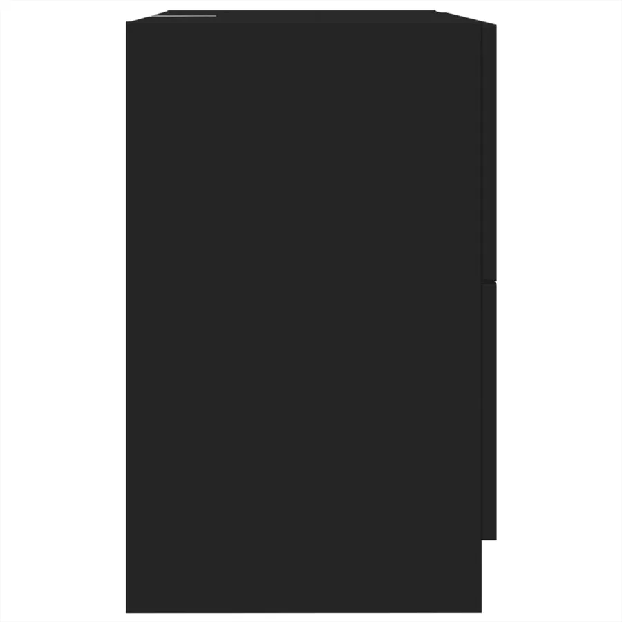 Armoire d'évier noir 59x37x59 cm bois d'ingénierie - 6