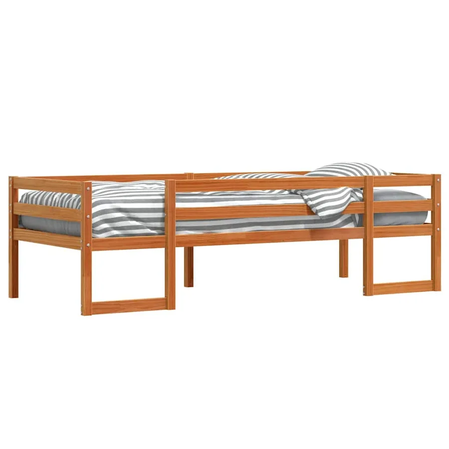 Cadre de lit pour enfants sans matelas cire marron 80x200 cm - 4