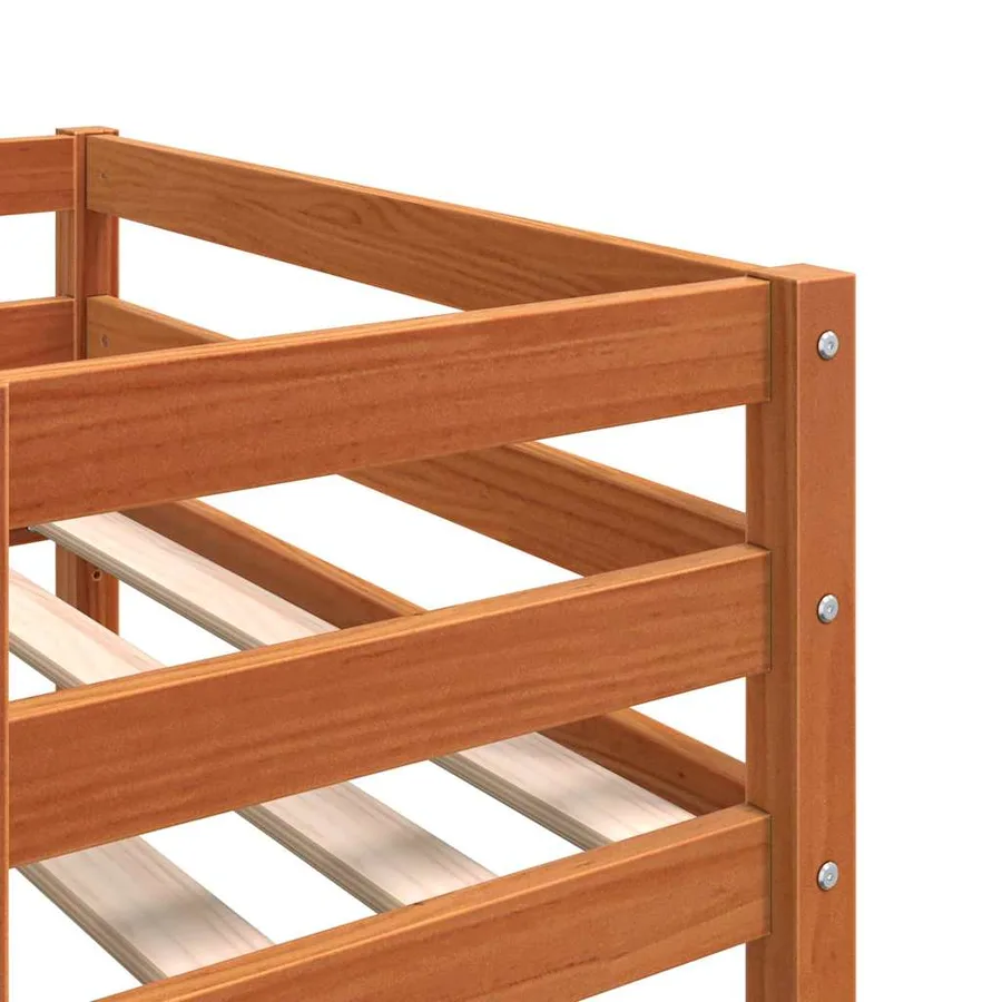 Cadre de lit pour enfants sans matelas cire marron 80x200 cm - 9