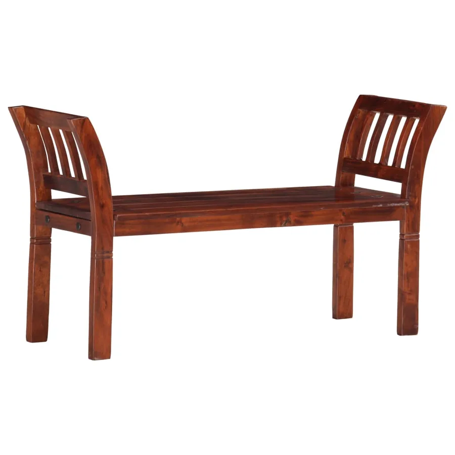 Banc 111 cm Bois d'acacia solide - 10