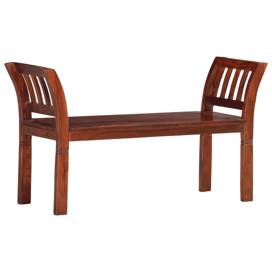 Banc 111 cm Bois d'acacia solide - 11