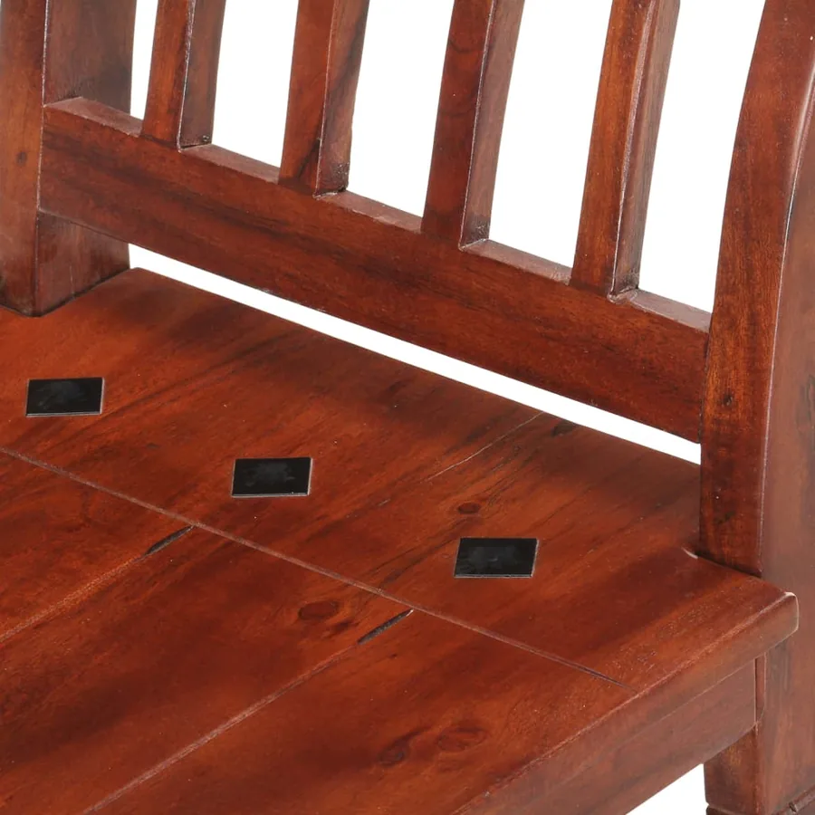 Banc 111 cm Bois d'acacia solide - 5