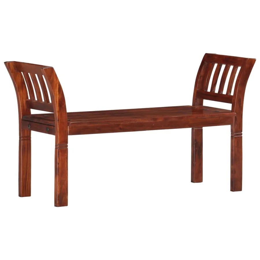 Banc 111 cm Bois d'acacia solide - 8