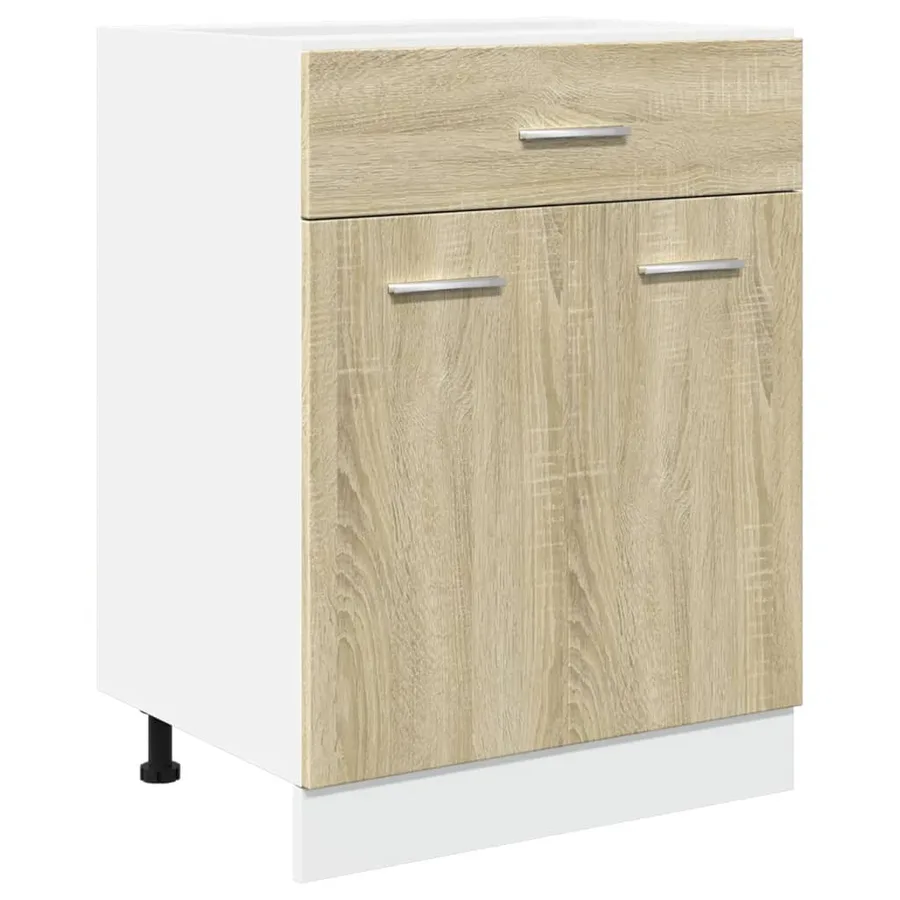 Armoire à tiroirs "Lyon" Chêne Sonoma 60 x 46 x 81,5 cm Bois d'ingénierie - 2