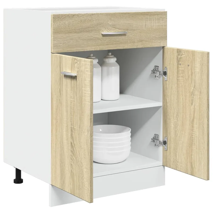 Armoire à tiroirs "Lyon" Chêne Sonoma 60 x 46 x 81,5 cm Bois d'ingénierie - 4