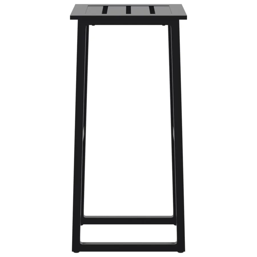 Tabourets de bar lot de 2 noir acier enduit de poudre - 6