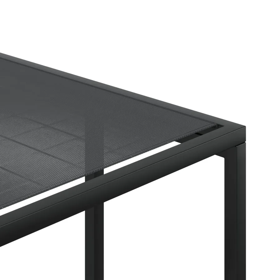 Ensemble à manger de jardin 9 pcs noir textilène - 9