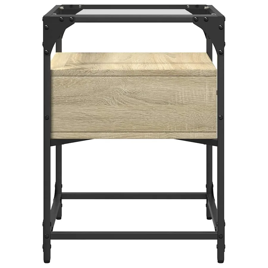 Tables de chevet 2 pcs chêne sonoma 40x40x55 cm bois ingénierie - 6