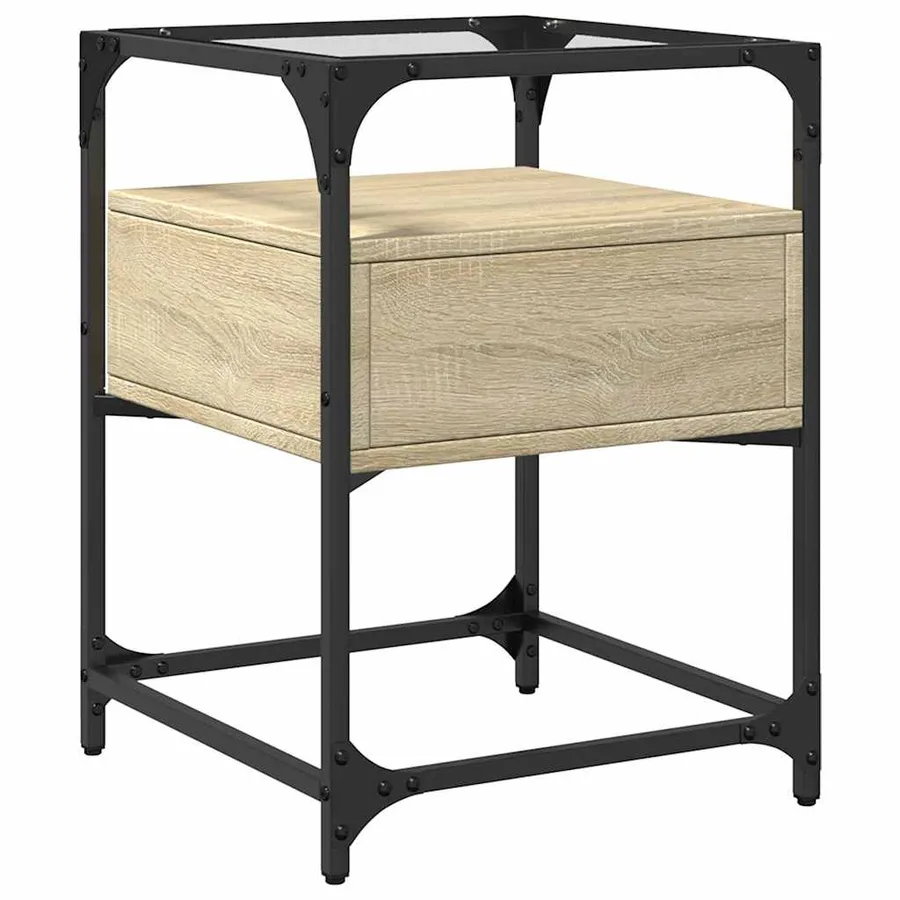 Tables de chevet 2 pcs chêne sonoma 40x40x55 cm bois ingénierie - 7