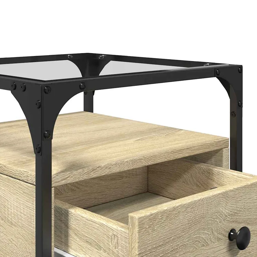 Tables de chevet 2 pcs chêne sonoma 40x40x55 cm bois ingénierie - 9