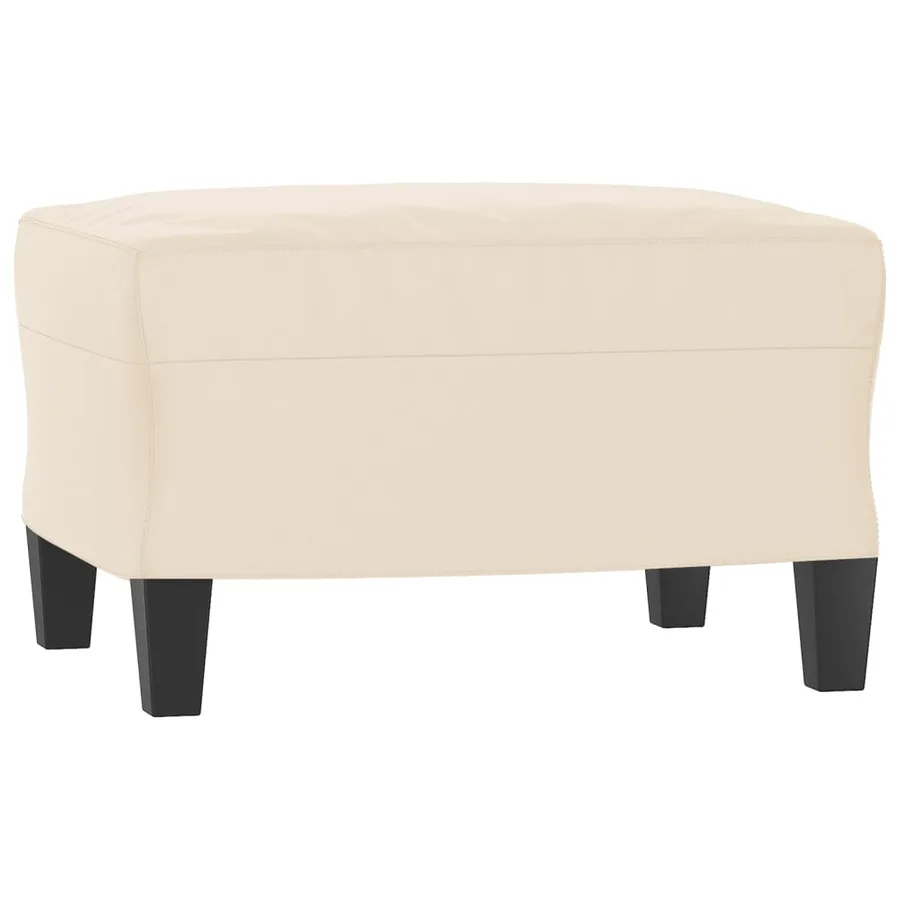 Fauteuil avec repose-pied Beige 60 cm Tissu microfibre - 5