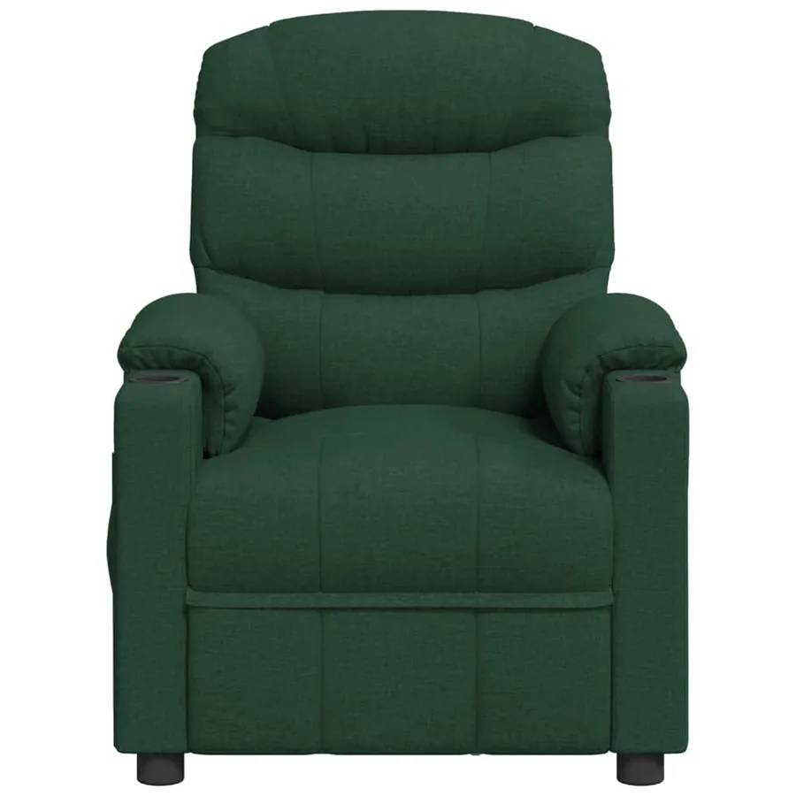 Fauteuil inclinable Vert foncé Tissu - 3