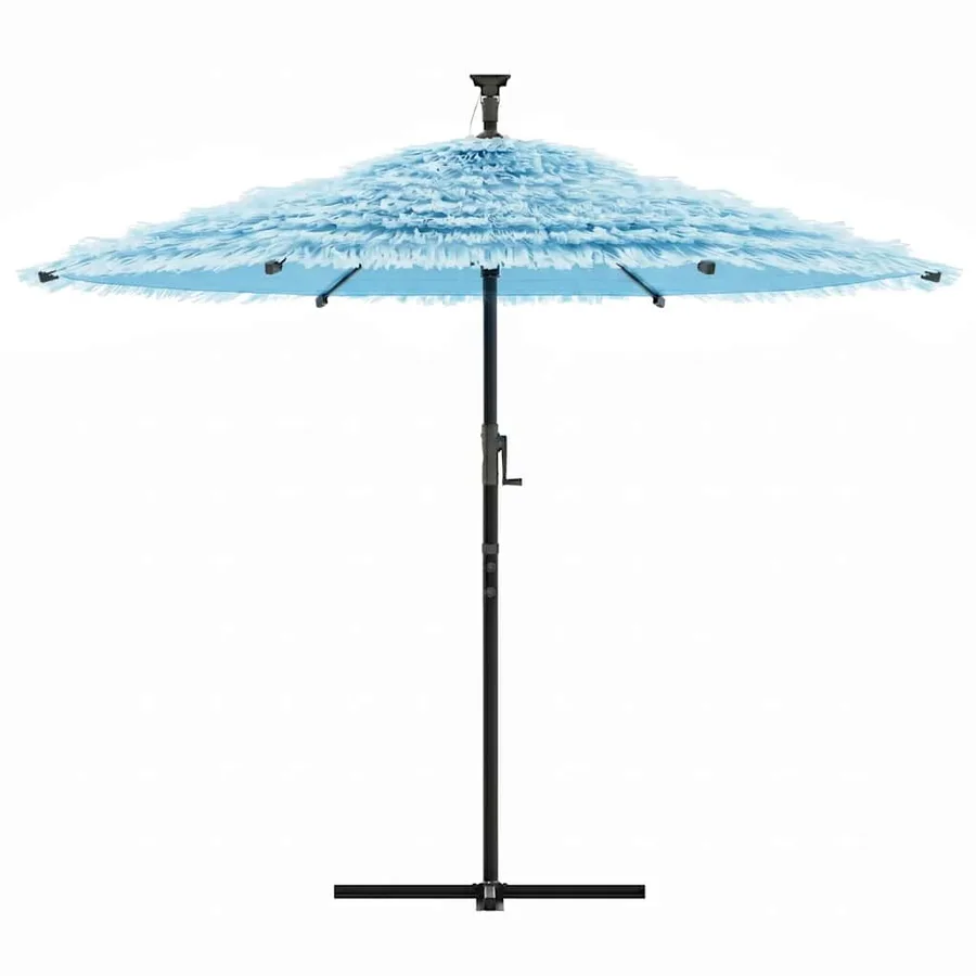 Parasol de jardin avec mât en acier bleu 269x269x235 cm - 3