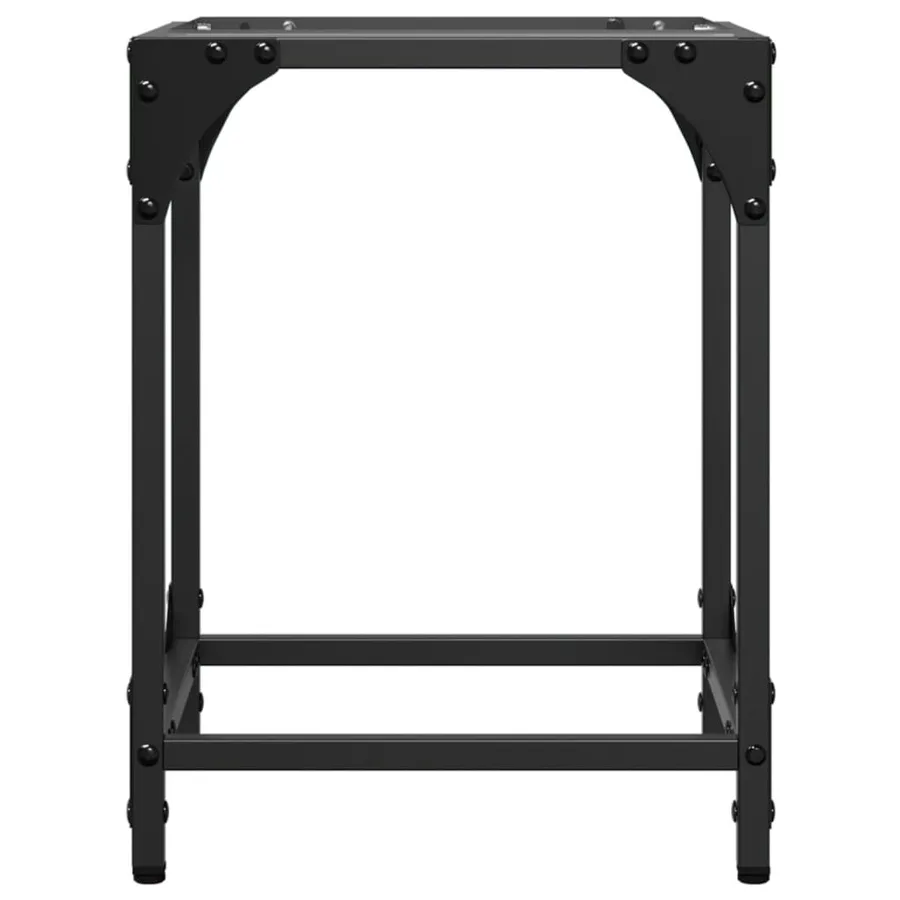 Table basse avec dessus en verre transparent 30x30x40 cm acier - 5