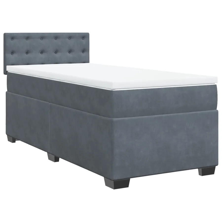 Sommier à lattes de lit avec matelas Gris foncé 100x200 cm - 2
