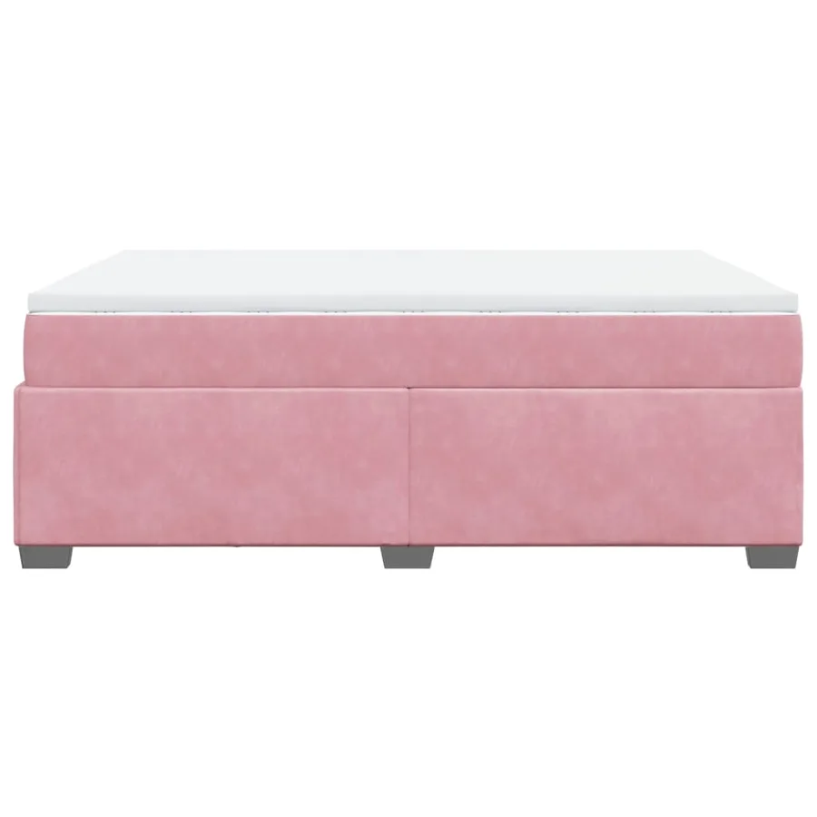 Sommier à lattes de lit avec matelas Rose 140x190 cm Velours - 8