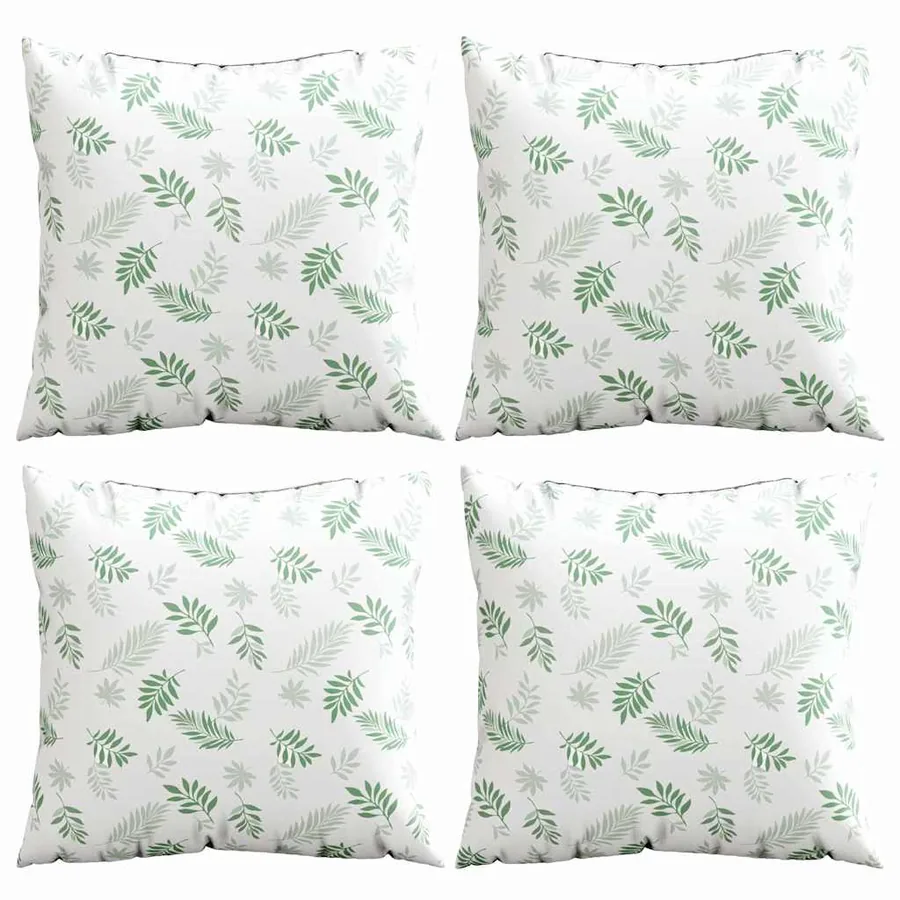 Coussins Éparpillés Feuille 4 pcs Motif feuille 40 x 40 cm - 2