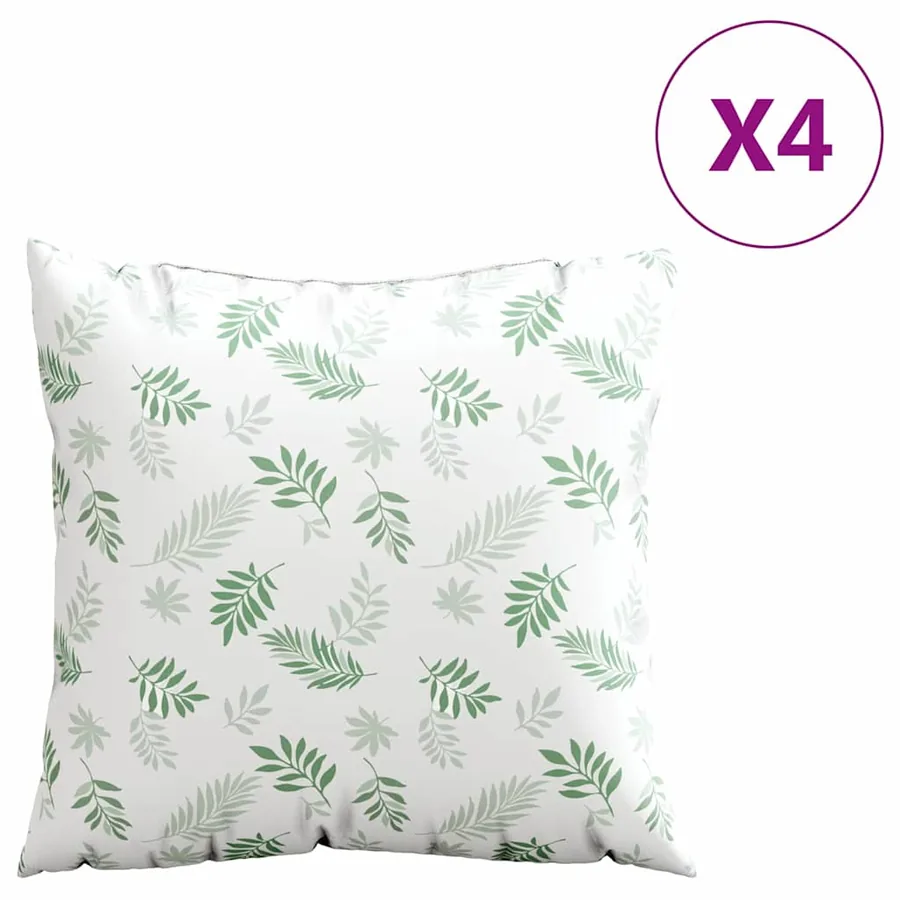 Coussins Éparpillés Feuille 4 pcs Motif feuille 40 x 40 cm - 3