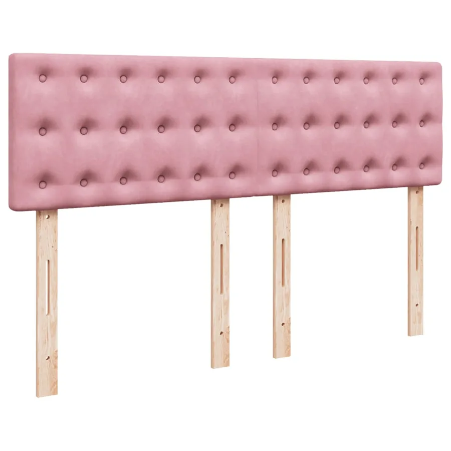 Sommier à lattes de lit avec matelas Rose 140x190 cm Velours - 8