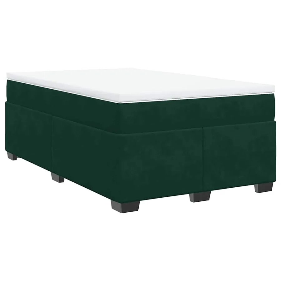 Sommier à lattes de lit et matelas Vert foncé 120x200cm Velours - 9