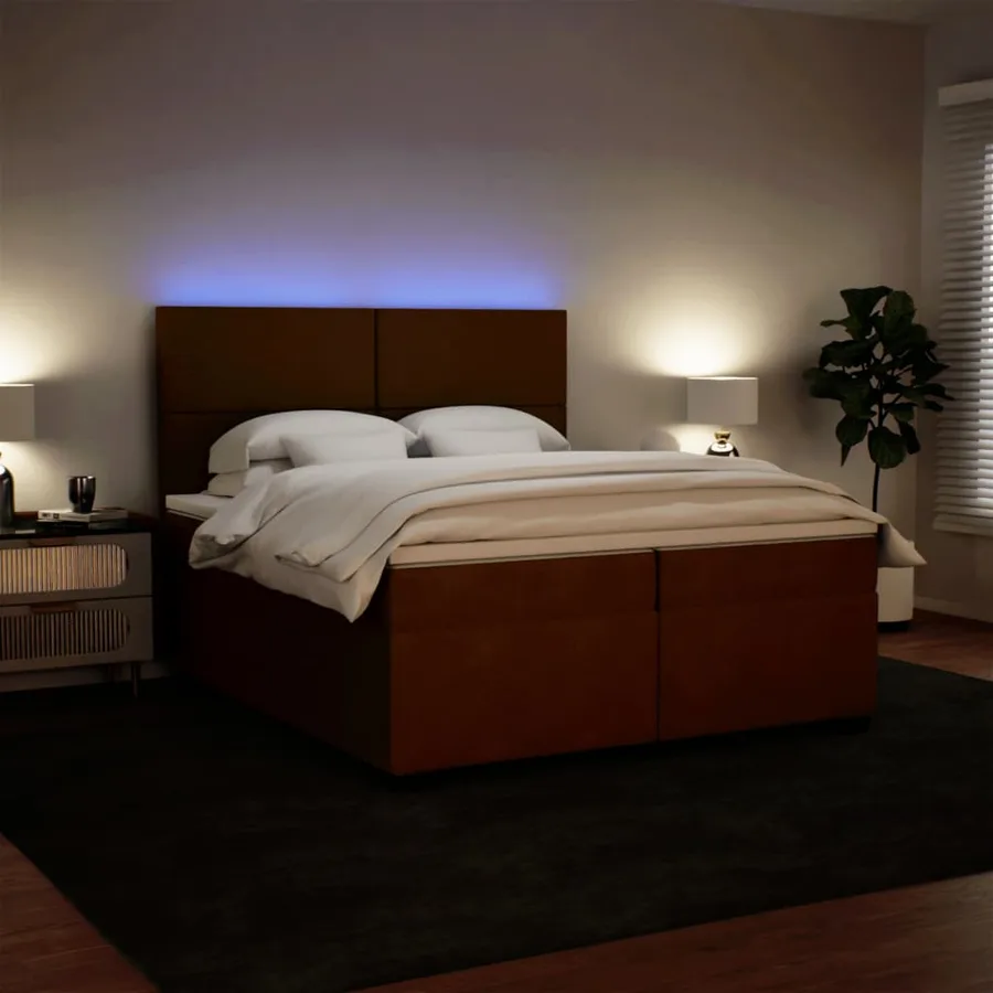 Sommier à lattes de lit avec matelas Rose 200x200 cm Velours - 4