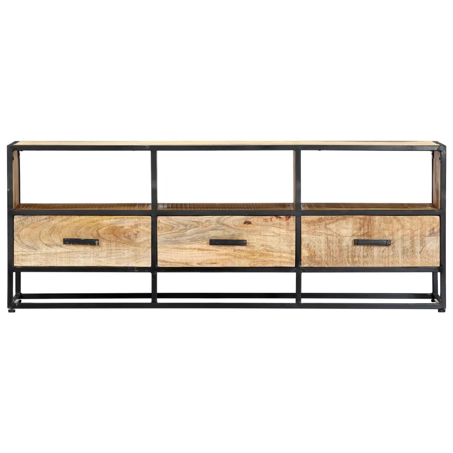 Meuble TV 120x30x45 cm Bois solide de manguier - 2